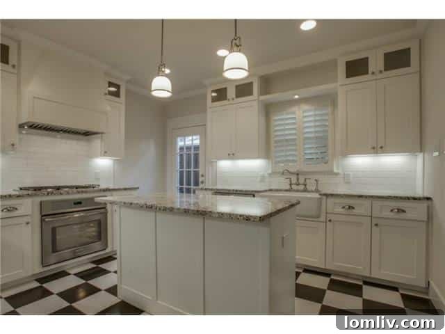 State-of-the-art craftsman kitchen with a distinctive farmhouse sink and premium appliances