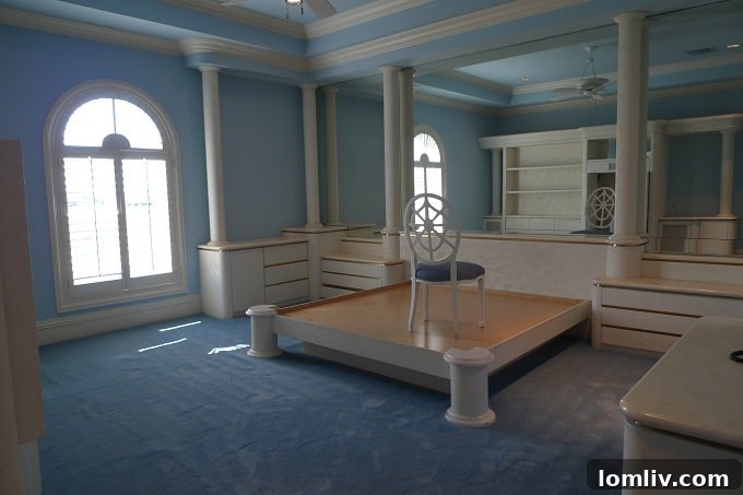 Blue themed child's bedroom with custom decor