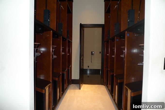 Expansive walk-in master closet, comparable to an apartment