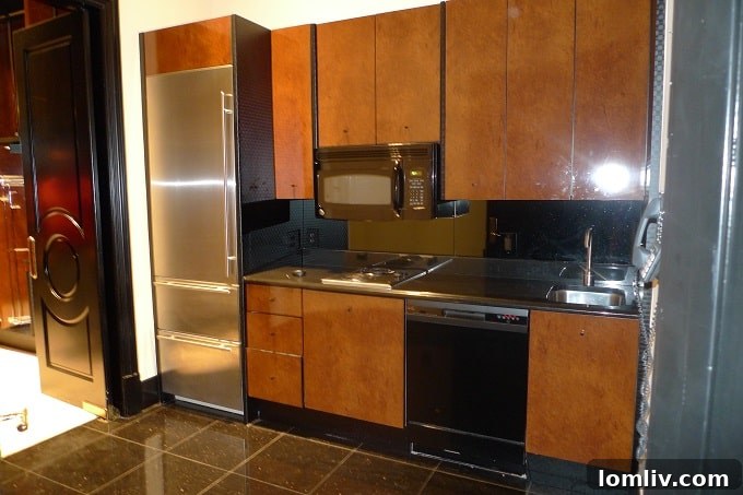 Master bedroom kitchenette or wet bar area