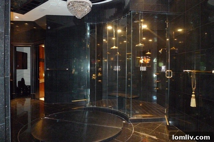Luxurious master bathroom with high-end finishes