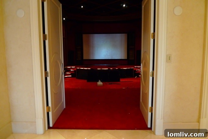 Dedicated home theater with comfortable seating