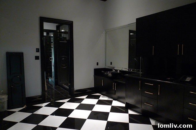 Private barber shop within the luxury estate