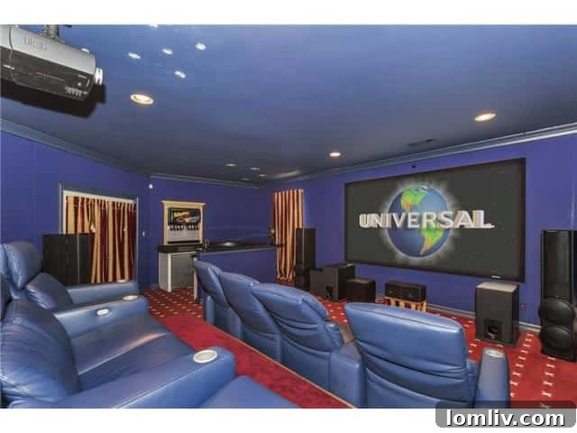 Dedicated home media theater room for immersive viewing experiences.