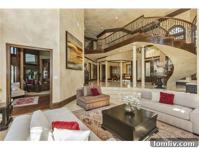 Elegant living room at 50 Picadilly Park with sophisticated decor.