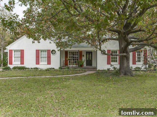 Seeking East Dallas Midcentury Original Hardwoods This Christmas 3 Exterior view of 1422 Tranquilla Dr, a charming Casa Linda cottage nestled under mature trees