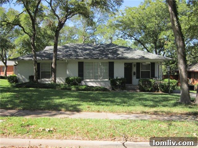 Seeking East Dallas Midcentury Original Hardwoods This Christmas 6 Charming exterior of a classic 1953 Ranch home at 9835 County Cork Dr in the lush Lake Park Estates