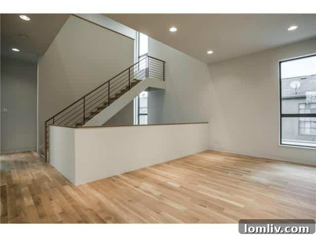 Second Floor Landing and Modern Interior Design at 4112 Cole