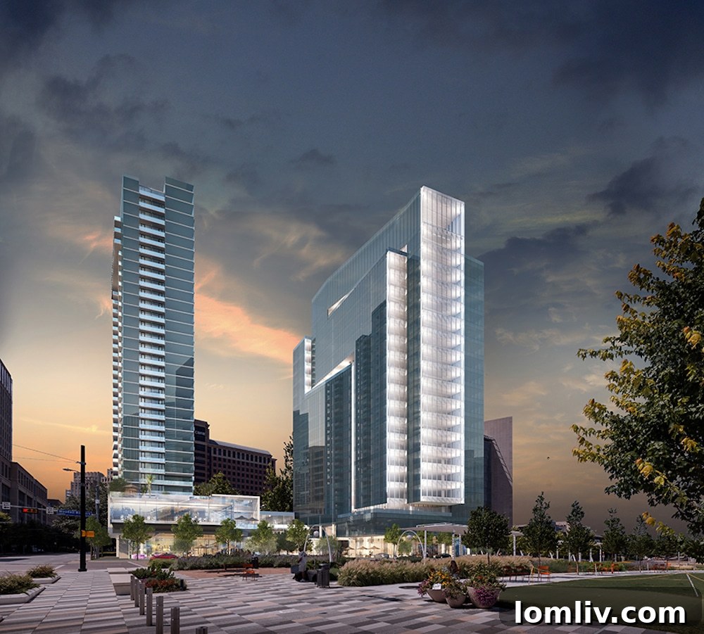 Bank Site Adjacent to Klyde Warren Park Set for Landmark Mixed-Use Towers 2 The Park District Dallas