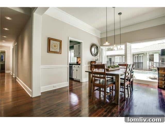 Spacious formal dining room perfect for entertaining guests