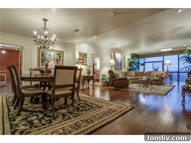 Stunning Views, Incredible Value 3 Athena-unit-1416-Dining-Living: Open concept living and dining area with modern design.