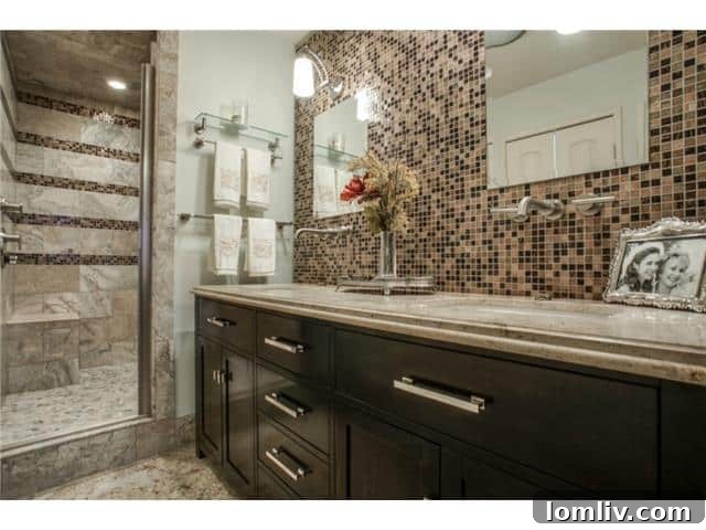 Stunning Views, Incredible Value 9 Athena-unit-1416-Master-Bath: Luxurious master bathroom with walk-in shower and dual vanity.
