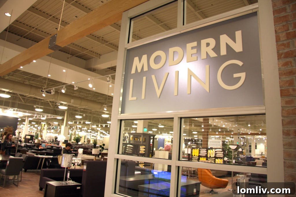 Modern Living Room Furniture Display at NFM Texas