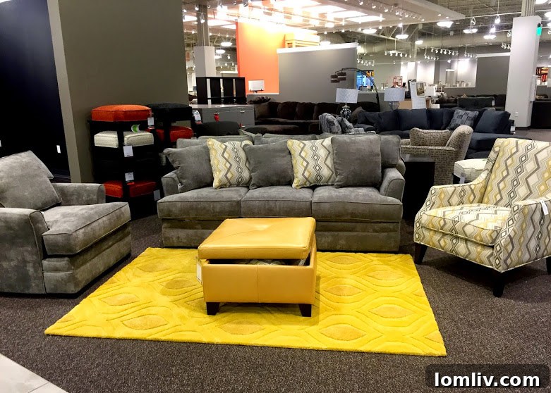 Colorful and Modern Couches in the NFM Showroom