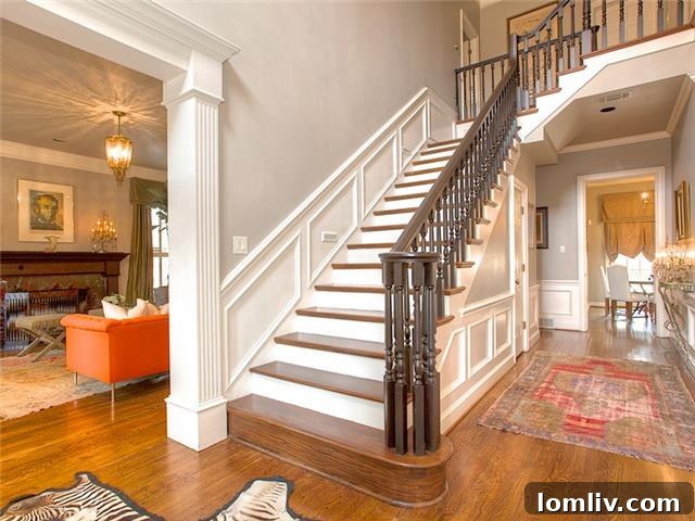 Grand Foyer and Sweeping Staircase at 400 Virginia Place