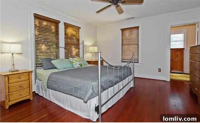 Historic North Oak Cliff Tudor: Stained Glass and Chambers Stove Legacy 13 Spacious master bedroom in 1325 Hollywood Ave with views overlooking the peaceful backyard