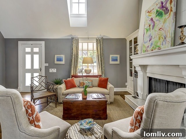 Another view of the sophisticated main living area, highlighting architectural details and inviting atmosphere