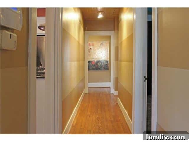 Bright Hallway with Original Hardwood Floors