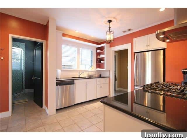 Gourmet Kitchen with Granite Countertops and Stainless Steel Appliances