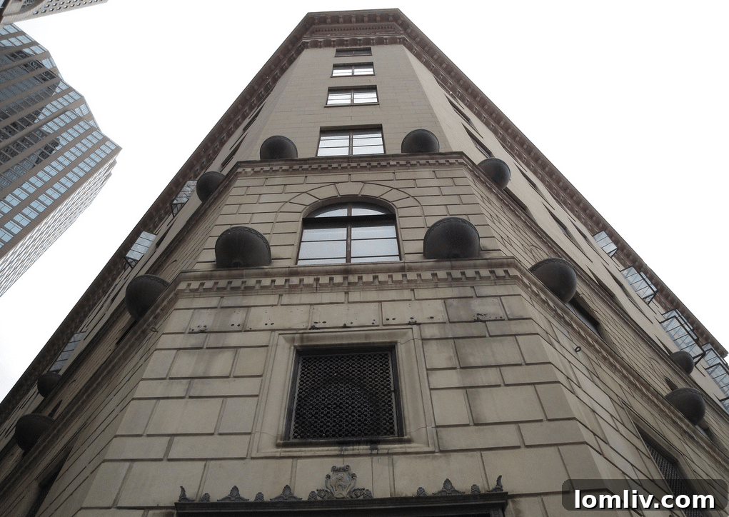 Looking up at the exterior view of 1900 Elm building in Downtown Dallas.