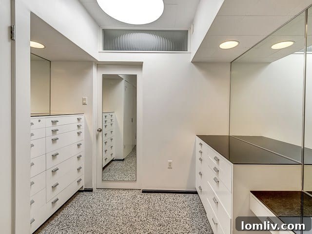 3860 Bellaire Circle Master Closet and Dressing Room - Fort Worth Midcentury Modern Home