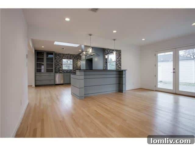 Sleek Modern Remodel in Lochwood 10 Breakfast Nook with French Doors