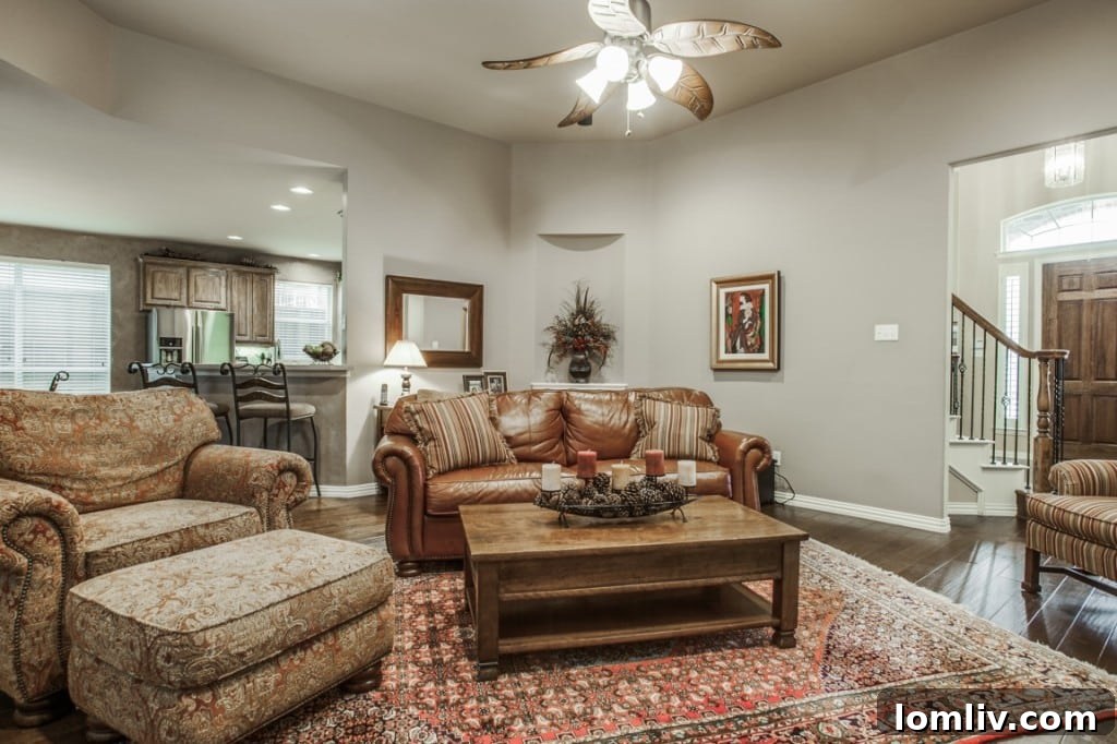 A spacious master bedroom offering a peaceful retreat, adorned with elegant furnishings and natural light.