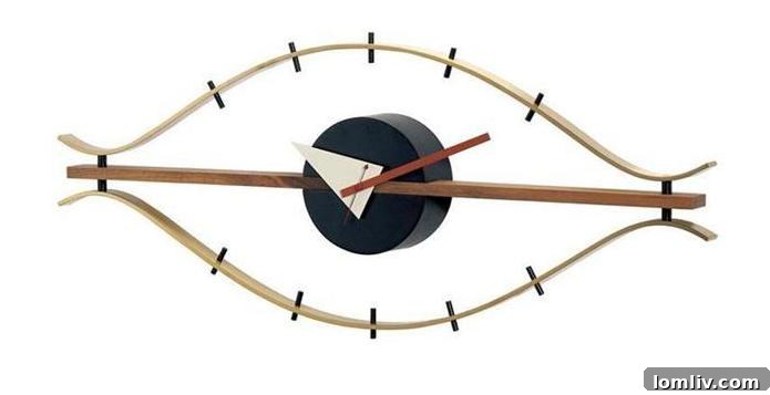Iconic Control Brand George Nelson Eye Clock, a timeless mid-century modern design perfect for adding artistic flair to any room.