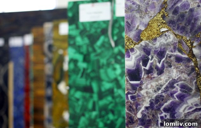 Rock Solid Insights From Allied Stone 5 Luxury stone slabs including Lapis, Agate, Tigereye, and Amethyst at Allied Stone