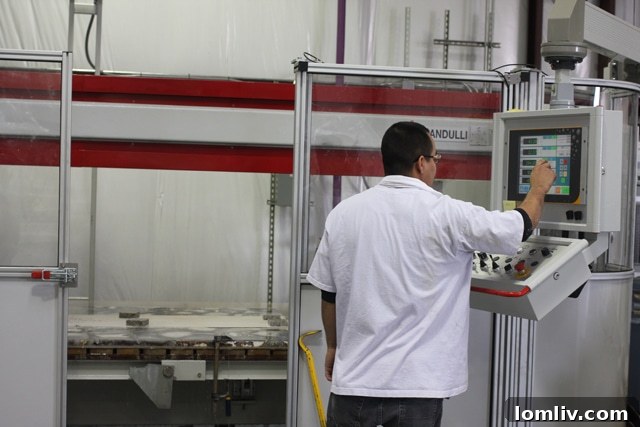 Rock Solid Insights From Allied Stone 8 Precision fabrication of Antolini agate bar base using computer-operated machinery at Allied Stone