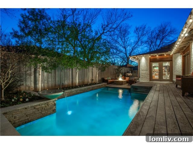 Luxury Outdoor Living Space with Ipe Decking and Firepit
