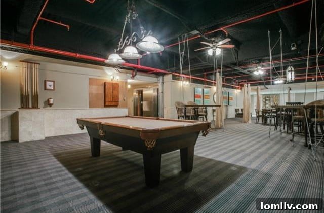 Luxurious Party Room with Billiards 1505 Elm