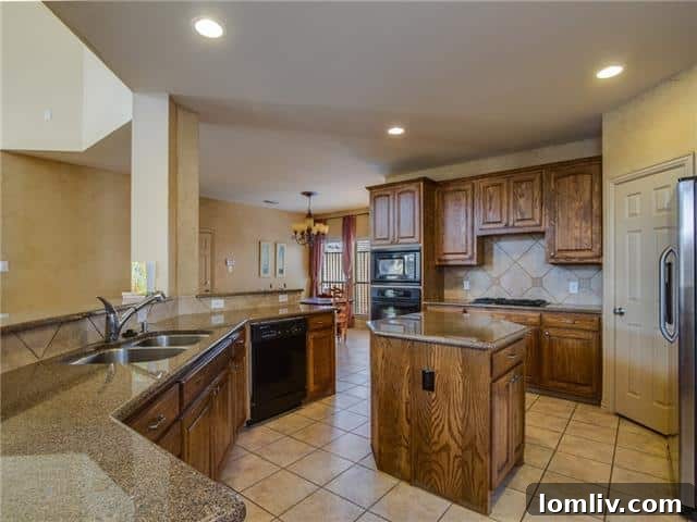 Spacious Kitchen with Island at 1957 Hathaway Lane, Frisco