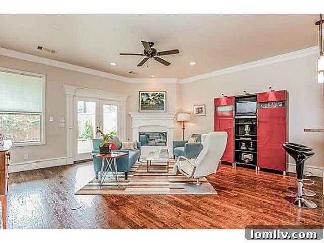 Inviting living space at 5502 Longview, featuring an open floor plan and abundant natural light.
