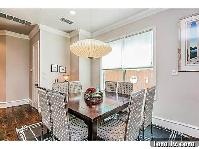 Elegant dining area at 5502 Longview, seamlessly connected to the living spaces.