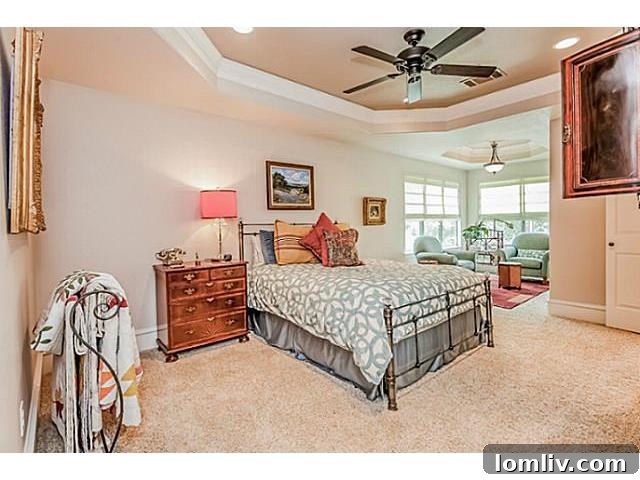 Spacious master bedroom at 5502 Longview, offering a serene retreat.