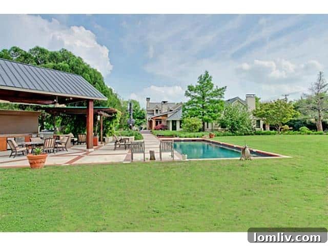 Expansive Backyard Oasis of the 6831 Fisher Road Estate