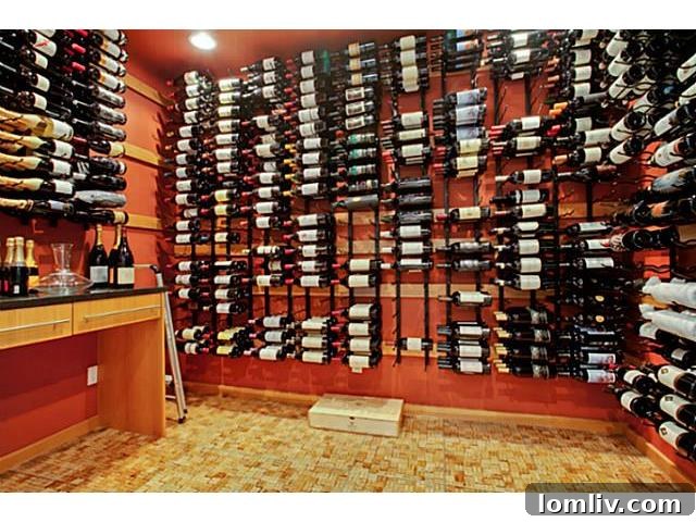 Interior View of the Luxurious Wine Cellar at 6831 Fisher Road