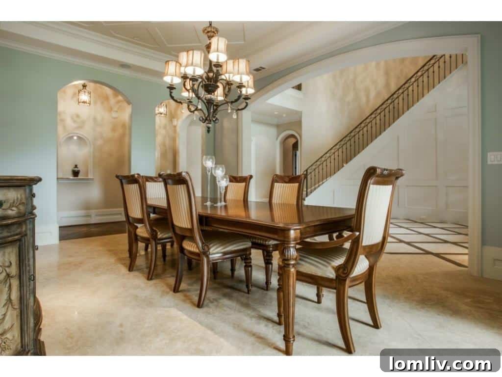 A formal dining room at 4436 Brookview, perfect for hosting elegant dinners and special occasions.
