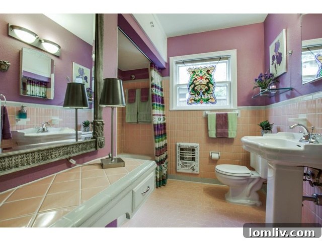 2225 Stevens Woods Vintage Hall Bathroom with Period Tiles
