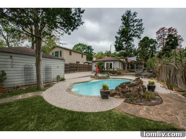 2225 Stevens Woods Lush Backyard Garden and Pool View