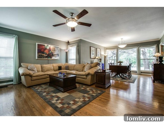 2225 Stevens Woods Open Concept Living and Dining Area