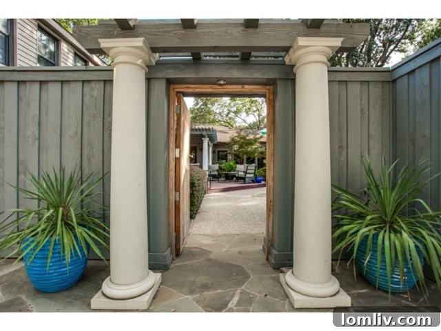 Private Backyard with Lush Landscaping and Secure Fencing