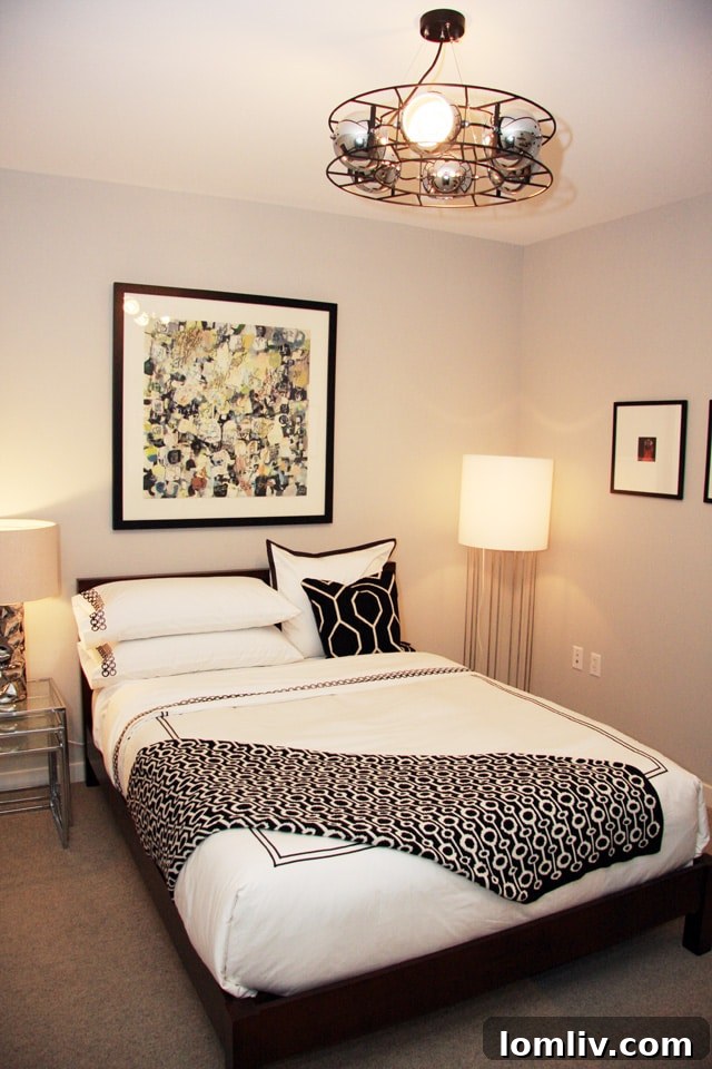 Elegant guest bedroom at Shelby Residences with modern decor