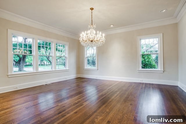 Elegant formal dining room at 5803 Swiss Avenue, poised for memorable gatherings and culinary experiences