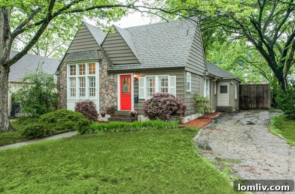 Charming Tudor Exterior with Lush Landscaping