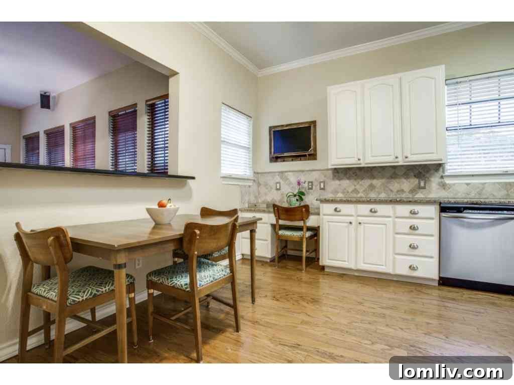 Cozy breakfast nook by the kitchen window, perfect for casual dining and enjoying morning light.
