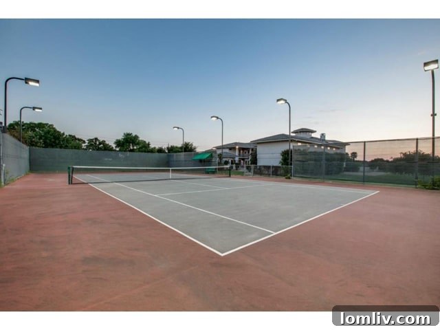 Regulation-Size Tennis Court on the Estate