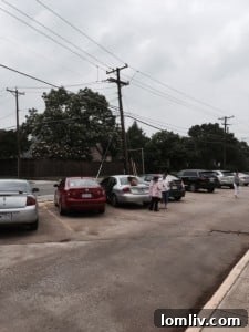 Interior view of a polling place in Dealey Plaza