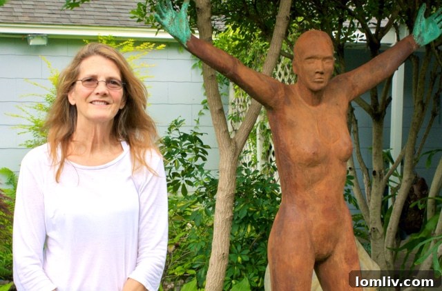 Deborah Ballard in her garden